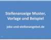 Stellenanzeige Vorlage Word Luxus Stellenanzeige Muster Vorlage Beispiel Stellenangebote