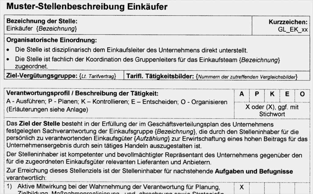 Stellenbeschreibung Vorlage Controller Erstaunlich Stellenbeschreibung Einkäufer