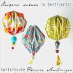 Stempel Vorlage Illustrator Wunderbar Kunterbunte origami Weihnachtsbaum Anhänger