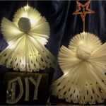 Sterne Aus butterbrottüten Vorlagen Fabelhaft Diy Großer Stehender Led Engel Aus butterbrotpapier