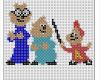 Sticken Nach Vorlage Erstaunlich Alvin Und Chipmunks Bügelperlen Vorlage