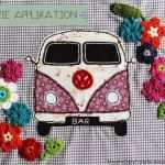 Sticken Nach Vorlage Gut Applikation Vw Bus Hippie Blumen Flower Power Nähen