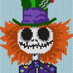 Sticken Plattstich Vorlagen Erstaunlich Mad Hatter Jack Skellington Multi Brick Stitch Pattern