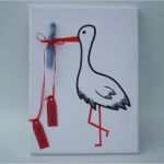 Storch Schablonen Vorlagen Cool Keilrahmen Baby Storch Geldgeschenk
