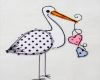 Storch Schablonen Vorlagen Gut Storch Herze Doodle Stickdatei