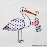 Storch Schablonen Vorlagen Gut Storch Herze Doodle Stickdatei