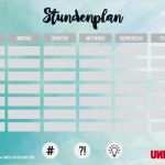 Stundenplan Vorlage Online Genial Stundenplan Zum Ausdrucken 4 Coole Designs Unicum Abi