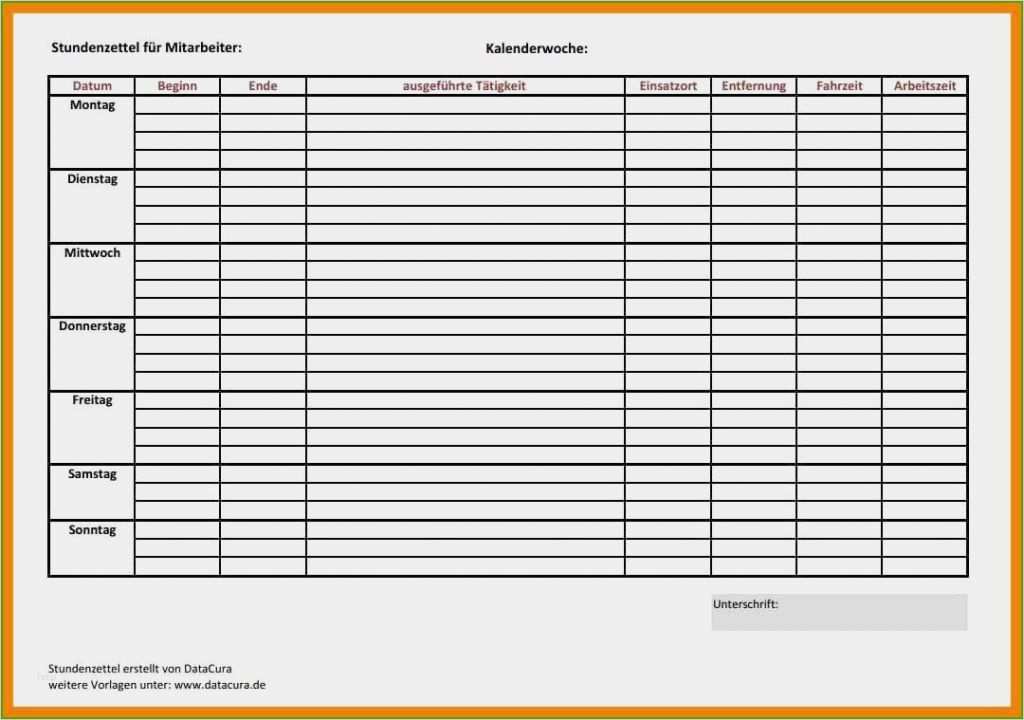 Stundenzettel 2018 Vorlage Luxus Stundenzettel 2018 Vorlage Ziemlich 10 Vorlage