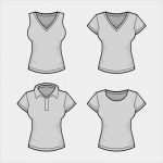 T Shirt Vorlage Vektor Bewundernswert Vektor Damen T Shirt Design Vorlage Set Vektor