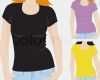 T Shirt Vorlage Vektor Großartig Frauen T Shirt Vorlage Vector Stock Vektor