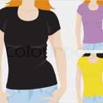 T Shirt Vorlage Vektor Großartig Frauen T Shirt Vorlage Vector Stock Vektor