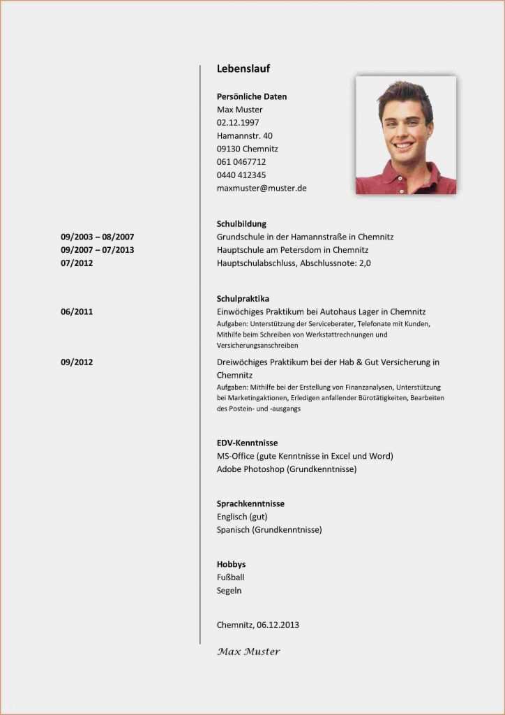 Tabellarischer Lebenslauf Für Schüler Vorlage Einzigartig Bewerbung Für Schülerpraktikum 77 Lebenslauf Muster