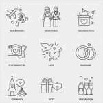 Tagesablauf Hochzeit Vorlage Großartig Hochzeit Symbole Satz Flitterwochen Brautpaar organisation