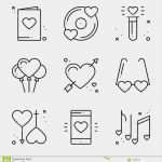 Tagesablauf Hochzeit Vorlage Gut Liebeslinie Ikonen Eingestellt Glückliche