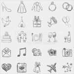 Tagesablauf Hochzeit Vorlagen Erstaunlich Vector Set Of Sketch Weddings Icons