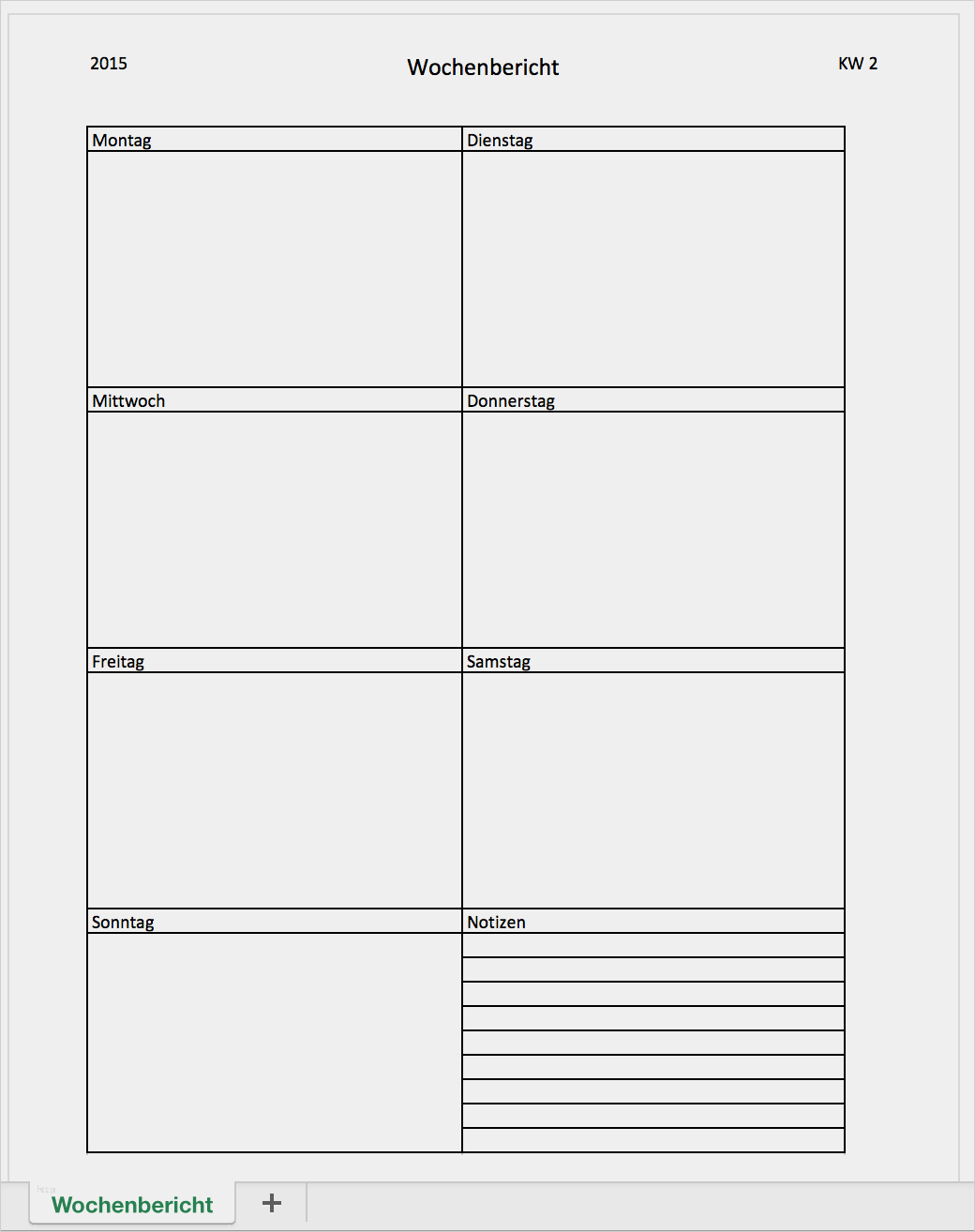 Tagesbericht Praktikum Vorlage Word Cool Wochenbericht Mit Excel Kostenlos