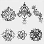 Tattoo Mandala Vorlage Erstaunlich Henna Tattoo Flower Template Mehndi Set