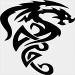 Tattoo Vorlage Drucken Elegant Luxus Dragon Tribal Tattoo Vorlage Drachen Avec Tribal