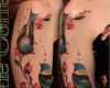 Tattoo Vorlagen Frauen Oberarm Cool Motive Mit Blumen Und Vögeln Am Oberarm