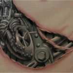Tattoo Vorlagen Wade Männer Best Of Biomechanik Tattoo Rippen Mechanische Riebe