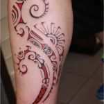 Tattoo Vorlagen Wade Männer Einzigartig Feine Maori Tätowierung Rot Schwarz