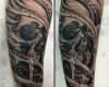 Tattoo Vorlagen Wade Männer Schön Schädel Motiv Mit Biomechanik Kombiniert