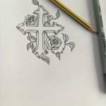 Tattoo Vorlagen Zeichnen Angenehm Kreuz Rosen Vorlage Zeichnen