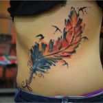 Tattoo Zeitschrift Vorlagen Wunderbar Tattoovorlage Bunte Feder Mit Schrift