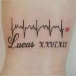 Tattoos Mit Kindernamen Vorlagen Bewundernswert Tattoo Mit Namen Geburtsdatum Und Herzschlag Linie Des