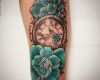 Tattoos Mit Kindernamen Vorlagen Einzigartig Tattoovorlage Blumen Mit Uhr