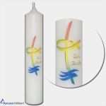 Taufkerze Basteln Vorlagen Wunderbar Taufkerze Regenbogenfarben Mit Kreuz & Fisch