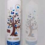 Taufkerze Lebensbaum Vorlage Luxus Taufkerzen Taufkerze Lebensbaum Mittelblau Ein