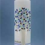 Taufkerze Lebensbaum Vorlage Neu Taufkerze „lebensbaum Blautöne“