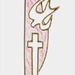 Taufkerze Motive Vorlagen Luxus Wachsmotiv Taufe Taufemblem Mit Kreuz U Taube Rosa Gold