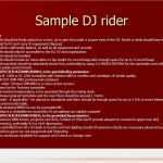 Technical Rider Dj Vorlage Best Of Dj Rider Template Gallery Template Design Ideas