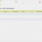 Telefonliste Vorlage Word Erstaunlich Telefonliste Für organisation Fice Templates