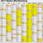 Terminkalender Excel Vorlage Bewundernswert Vorlage 1 Kalender 2017 Für Baden Württemberg Als Excel