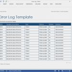 Test Plan software Vorlage Wunderbar Error Log Template – Ms Word – software Testing
