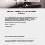 Testament Auf Gegenseitigkeit Vorlage Hübsch Download Testament Vorlagen Und Muster