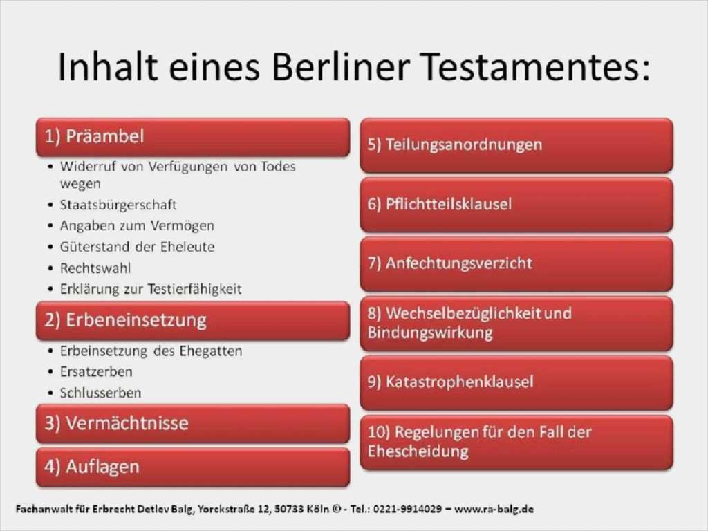 Testament Aufsetzen Vorlage Wunderbar Berliner Testament Muster Mit Erläuterung