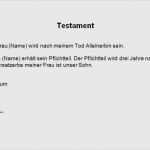 Testament Vorlage Ehepartner Alleinerbe Luxus Vorlage Testament Alleinerbe Süß Testament Vorlage