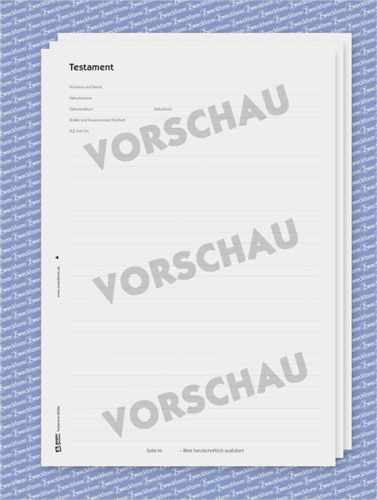 Testament Vorlage Single Wunderbar Testament Muster Vorlage Zum Download