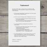Testament Vorlage Word Elegant Testament Vorlage Und Muster Schweiz Kostenlos Herunterladen