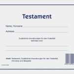 Testament Vorlage Word Wunderbar Testament 2838