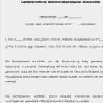 Testament Vorlagen Lebenspartner Schön Gemeinschaftliches Testament Ein Ragener Lebenspartner