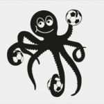 Textildruck Vorlagen Erstaunlich Plottergrafik Krake Mit Fußbällen