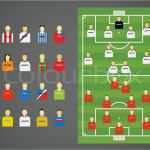 Theaterstück Vorlage Genial Stock Vektor Von Spiel Schema Mit Sammlung Von Fußball