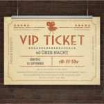 Ticket Vorlage Zum Bearbeiten Angenehm Drucke Selbst Kreative Einladungskarte Vip Ticket Retro