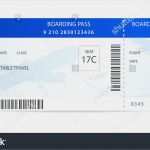 Ticket Vorlage Zum Bearbeiten Best Of Vorlage Blaue Bordkarte Mit Flugzeug Silhouette Im