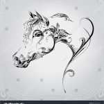 Tierzeichnungen Vorlagen Schönste the Head Of A Horse In A Ve Able ornament